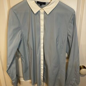 Lafayette 148 New York white Collared Blouse